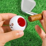 Personalized Cartoon Character Magnetic Golf Ball Shaped Cigar Holder with Name for Golf Cart Sports Birthday Gift for Golf Players Cigar Lovers
