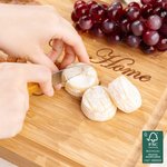 Personalised The Heart of Our Home FSC Bamboo Engraving Charcuterie Cutting Board with Juice Groove Housewarming Birthday Gift for Family