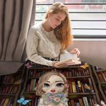 Personaje personalizado de dibujos animados Libros Biblioteca Suave manta con 1-8 Familia Nacimiento Flores y nombres Cumpleaños Día de la Madre Regal