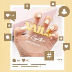 Personalised Mirror Letter Acrylic Nailfie Disk Display Plate with Name Beauty Salon Social Media Photo Props Gift for Manicurist Nail Artist