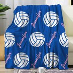 Personalised Multicolor Baseball Football Tennis Sports Theme Soft Throw Blanket with Names Home Decor Birthday Team Gift for Sports Lovers
