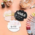 Personalised Mirror Letter Acrylic Nailfie Disk Display Plate with Name Beauty Salon Social Media Photo Props Gift for Manicurist Nail Artist