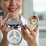 Portapillole personalizzato in vetro colorato con nome e specchio Regalo di compleanno per amici e famiglia