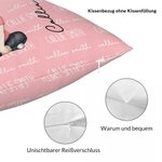 Personalisierter Niedlicher Cartoon-Charakter Geburtsblume Kissenbezug mit Namen Haus Deko Geburtstag Weihnachten Geschenk für Freunde Familie