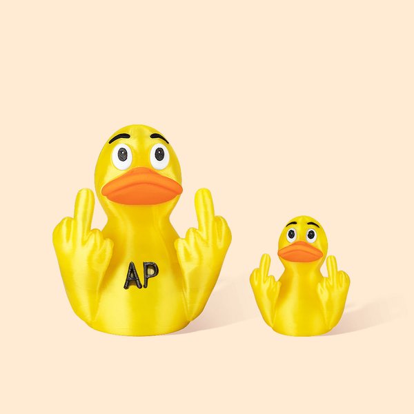 3D Print Double Middle Finger Duck Tabletop Decoration