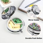 Portapillole personalizzato in vetro colorato con nome e specchio Regalo di compleanno per amici e famiglia