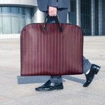 Personalized Portable Waterproof Leather Handle Suit Bag with Embroidered Name Travel Essentials Birthday Wedding Gift for Men