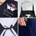 Personalized Multicolor Glitter Dog Grooming Paw Print Waterproof Apron with Pockets and Name Grand Opening Gift for Dog Lovers Groomers