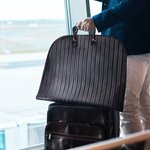 Personalized Portable Waterproof Leather Handle Suit Bag with Embroidered Name Travel Essentials Birthday Wedding Gift for Men