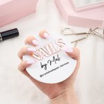 Personalised Mirror Letter Acrylic Nailfie Disk Display Plate with Name Beauty Salon Social Media Photo Props Gift for Manicurist Nail Artist