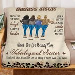 Personalised Leopard Print 2-4 Cartoon Characters Soft Throw Blanket with Name Home Decor Birthday Gift for Sisters Besties