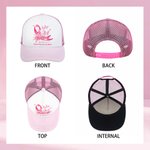 Personalizzato You Are Not Alone Pink Ribbon Name Trucker Hat Cappello da baseball a rete con Snapback regolabile per combattere il cancro al seno Reg