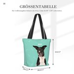Personalisierte Mehrfarbige Tragetasche mit 1-3 Haustierfotos Hundeporträt Tote Bag mit Namen Geburtstag Jahrestag für Tierliebhaber