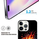 Personalised Flaming Basketball Football Sports Ball Design TPU Phone Case for iPhone with Name Birthday Match Day Gift for Ball Games Lovers