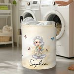 Personalisierte Cartoon Charakter Geburt Blume Spielzeug Lagerung Wäschekorb mit Griff Housewarming Geburtstag Geschenk für Freund und Familie