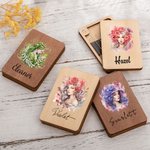 Scatola magnetica per aghi in legno con nome, regalo di compleanno e anniversario per gli amanti del cucito.