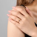 Personalised Vine Birthstone Ring with Zircon Dainty Jewellery Birthday Anniversary Promise Gift for Women