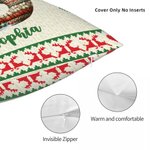 Animales personalizados en jersey de Navidad Funda de almohada suave con inicial de punto y nombre Decoración del hogar Regalo de Navidad para la fami