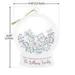 Ornement de Noël personnalisé en forme de boule de neige en acrylique avec nom et adresse Cadeau de Noël pour la famille et les enfants