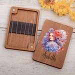 Scatola magnetica per aghi in legno con nome, regalo di compleanno e anniversario per gli amanti del cucito.