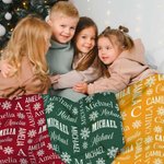 Copo de nieve personalizado Nombre Inicial Suave manta de tiro Decoración del hogar Cumpleaños Regalo de Navidad para los niños