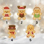 Personalised Gingerbread Man Food-grade Sweets Biscuit Biscuit Storage Tin with Lid and 1-12 Names Christmas Festival Party Favors Gift for Kids Family