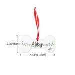 Personalised Dog Bone Shaped Christmas Lights Ornament Stocking Tag with Text and Year Christmas Tree Decor Gift for Pet Lovers