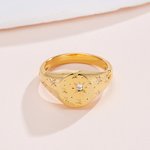 Gepersonaliseerde Orion Ster CZ Geboortesteen Signet Ring Verjaardag Verjaardag Moederdag Cadeau voor Vrouwen