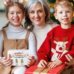 Personalised Gingerbread Man Food-grade Sweets Biscuit Biscuit Storage Tin with Lid and 1-12 Names Christmas Festival Party Favors Gift for Kids Family