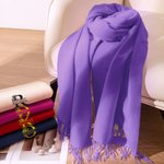 Personalisierter Weicher Gestickter Initiale-Name-Schal mit Blume und Quaste aus Warmem Faux Kaschmir Geburtstag Winter Geschenk für Familie Freunde