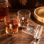 Personalisierte Cartoon Charakter Geburt Blume 10oz Old Fashioned Rock Whiskey Glas mit Namen Weihnachten Geburtstag Geschenk für Familie Freunde