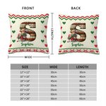 Animales personalizados en jersey de Navidad Funda de almohada suave con inicial de punto y nombre Decoración del hogar Regalo de Navidad para la fami