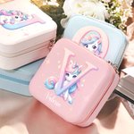 Boîte à bijoux de voyage en cuir avec nom et miroir Cadeau d'anniversaire pour femmes et filles