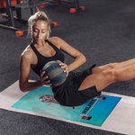 Personalized Cartoon Fitness Girl Design Super Absorbent Portable Sport Towel with Name and Hanging Loop Gym Workout Birthday Gift for Sports Lovers