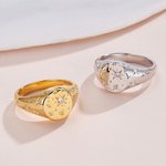 Gepersonaliseerde Orion Ster CZ Geboortesteen Signet Ring Verjaardag Verjaardag Moederdag Cadeau voor Vrouwen