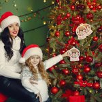 Ornement de Noël personnalisé en forme de boule de neige en acrylique avec nom et adresse Cadeau de Noël pour la famille et les enfants