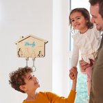 Gepersonaliseerde Houten Familienamen Sleutelhanger voor 2-6 Leden Muurbevestiging Entree Decor Housewarming Huwelijksgeschenk voor Familiepaar