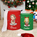 Personalisierte Cartoon Charakter Geburt Blume Spielzeug Lagerung Wäschekorb mit Griff Housewarming Geburtstag Geschenk für Freund und Familie