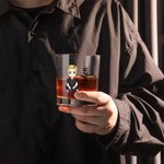 Personalisierte Cartoon Charakter Geburt Blume 10oz Old Fashioned Rock Whiskey Glas mit Namen Weihnachten Geburtstag Geschenk für Familie Freunde