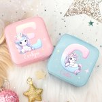 Boîte à bijoux de voyage en cuir avec nom et miroir Cadeau d'anniversaire pour femmes et filles