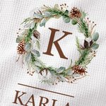Asciugamano da cucina personalizzato in cotone al 100% con iniziali e nome, super assorbente, regalo di Natale per la famiglia ospitante.