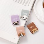 Marque-page Magnétique en Cuir Personnalisé avec Nom et Motif d'Animal de Compagnie Cadeau Anniversaire pour Amoureux de Lecture
