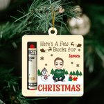 Personalised Cartoon Character Snowman Wooden Money Holder Christmas Ornament with Name Christmas Tree Hanging Decor Gift for Family