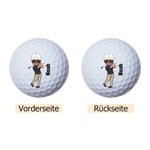 Personalisierter Doppelseitiger Cartoon-Charakter Golfball mit Namen Weihnachten Geburtstag Vatertag Geschenk für Golfer Golfliebhaber