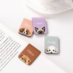 Marque-page Magnétique en Cuir Personnalisé avec Nom et Motif d'Animal de Compagnie Cadeau Anniversaire pour Amoureux de Lecture