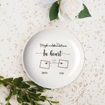 Personalised Long Distance State to State Map Ceramic Trinket Jewellery Dish with 2-4 Names Christmas Moving Away Gift for Women