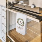 Asciugamano da cucina personalizzato in cotone al 100% con iniziali e nome, super assorbente, regalo di Natale per la famiglia ospitante.