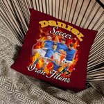 Personalized 1-5 Photo Brilliant Lightning Baseball Football Throw Pillow Cover with Name Home Decor Birthday Gift for Sports Lover