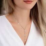 Gepersonaliseerde sierlijke Lariat Y-ketting met 3-9 initialen Moederdag Verjaardag Valentijnsdag Cadeau voor vrouwen