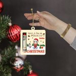 Personalised Cartoon Character Snowman Wooden Money Holder Christmas Ornament with Name Christmas Tree Hanging Decor Gift for Family